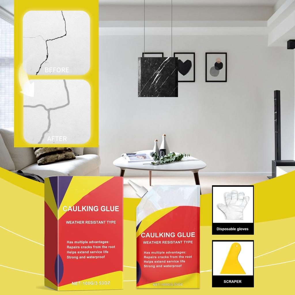 Sealant, Concrete Crack Adhesive, Concrete Crack Filler For Gaps, Caulking Glue For Cement Crack, Quick-Drying Sealing Adhesive 100ml