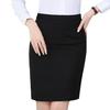 Professional Office Midi Skirt: Slimming, High-Waisted, Hip-Hugging, Slit Design