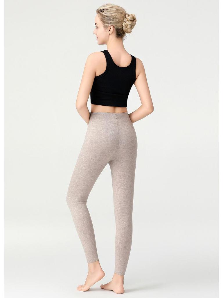 Unisex Thin Wool Knit Base Layer Pants: High Waist, Warm & Thick for Autumn/Winter