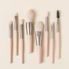 Macaron Series Mini Makeup Brush Set - 8 Portable Soft Bristle Tools for Eyeshadow