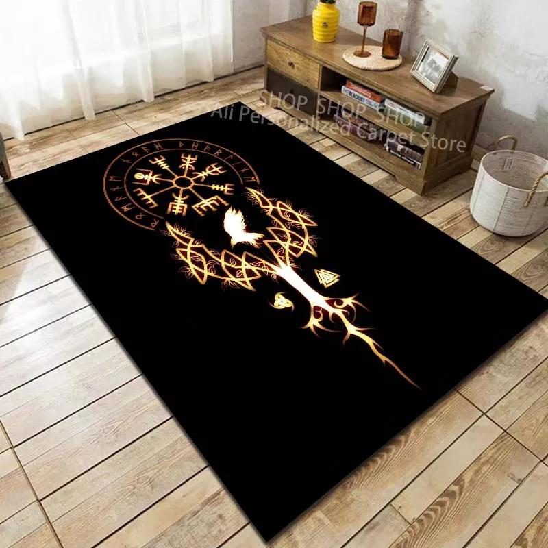 Viking Totem Printed Carpet for Living Room Bedroom Sofa Home Decor Non-slip Floor Mat Modern Carpet Large Size Fast Shipping