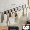 Punch-Free Space Aluminum Wall-Mounted Coat and Hat Hook Hanger for Bathroom