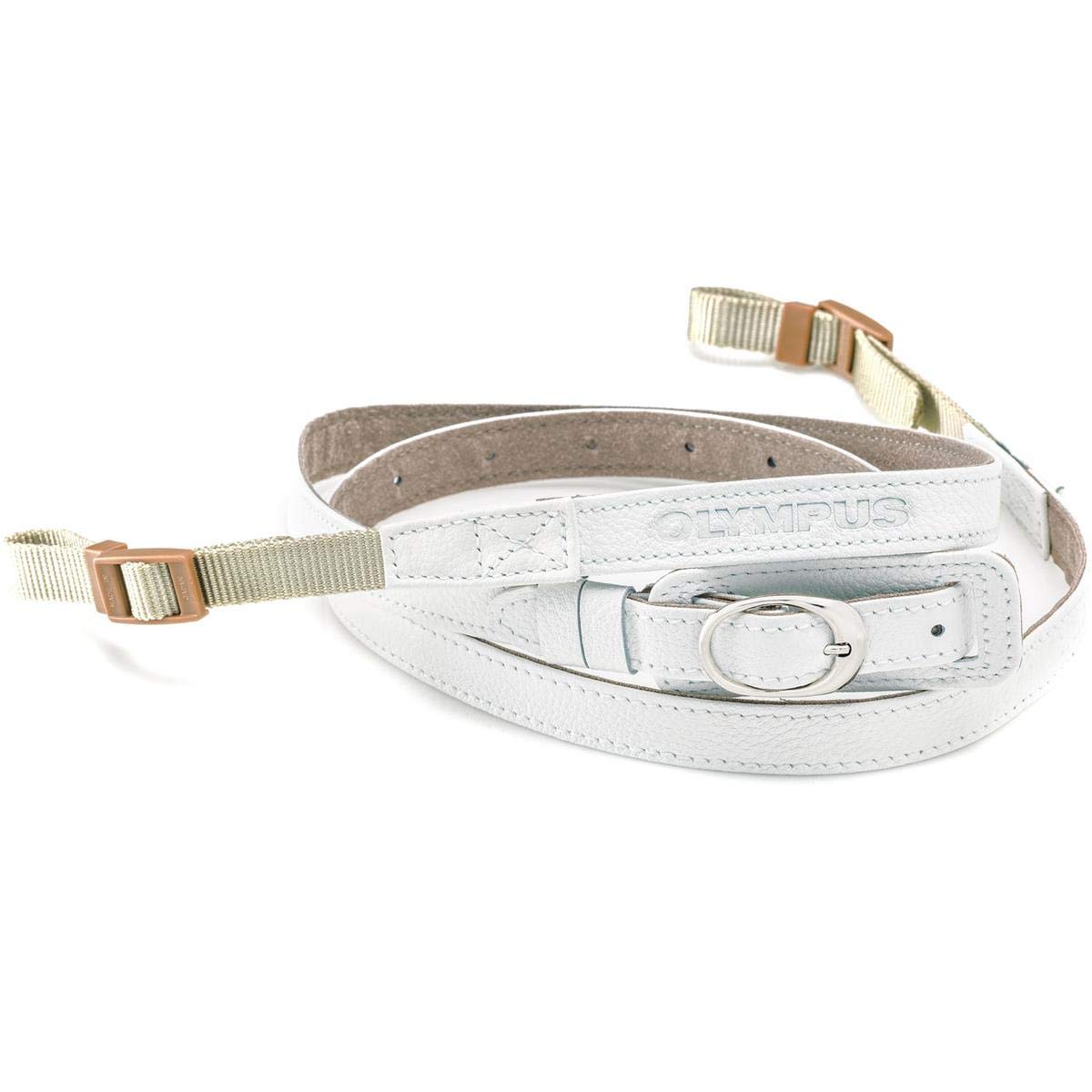 

OLYMPUS Genuine Leather Shoulder Strap Leather Body Jacket Leather Case for Pen F Mark II Digital Camera White CSS-S109LL CS-40B CSCH-118 & E-M10 білий