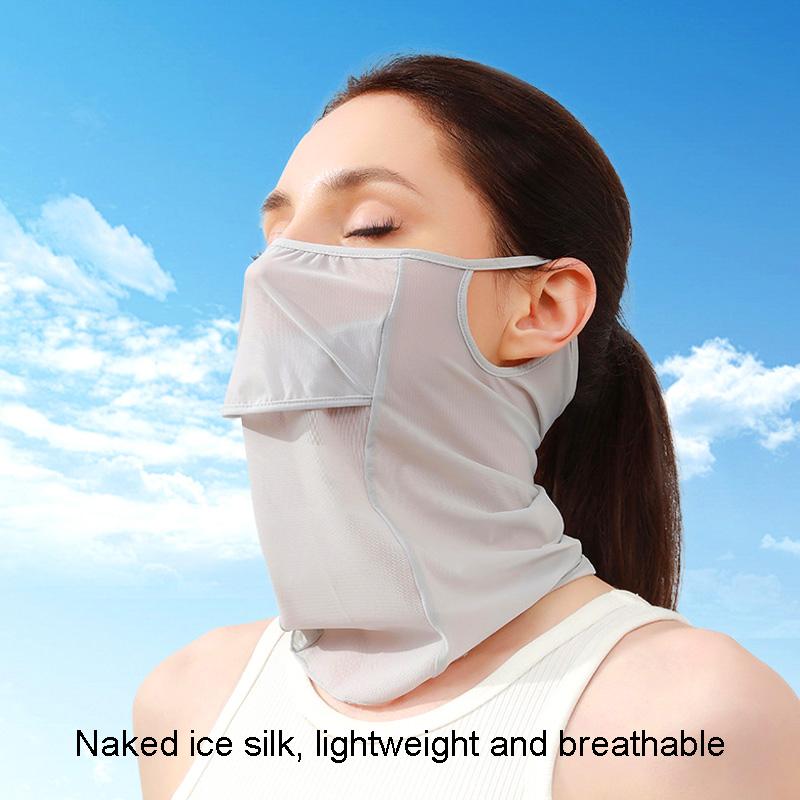 Женская спортивная маска для шеи из ледяного шелка, солнцезащитная ...
