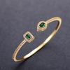 Supply Open Bracelet Trend Ins Yellow Zircon Bracelet  Simple Hand Jewelry