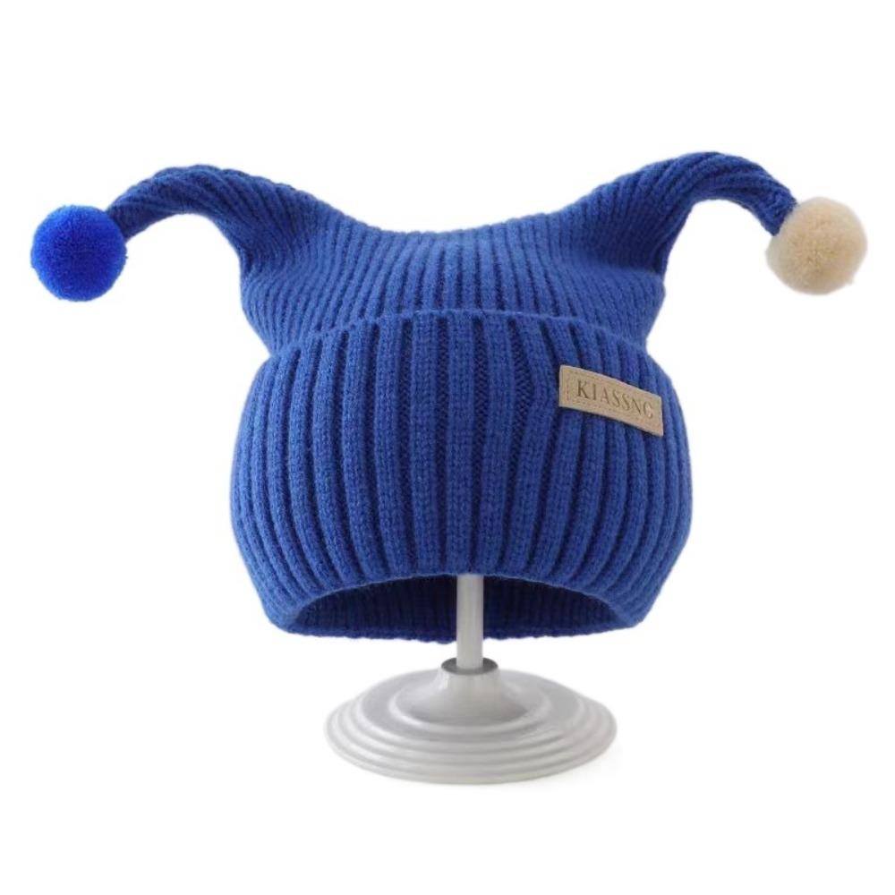 Openwork Flower Warm Wool Beanie Plush Ball Kids Winter Cap Fashion Pompom Hat  Ear Protection