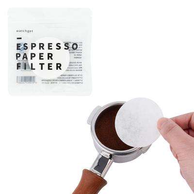 Watchget kafijas papīra filtrs apaļš kafijas filtrs espresso iepakojuma ekrāna nomaiņas papīrs 58 mm vienreizējās lietošanas kafijas espresso automāts, saderīgs ar Moka