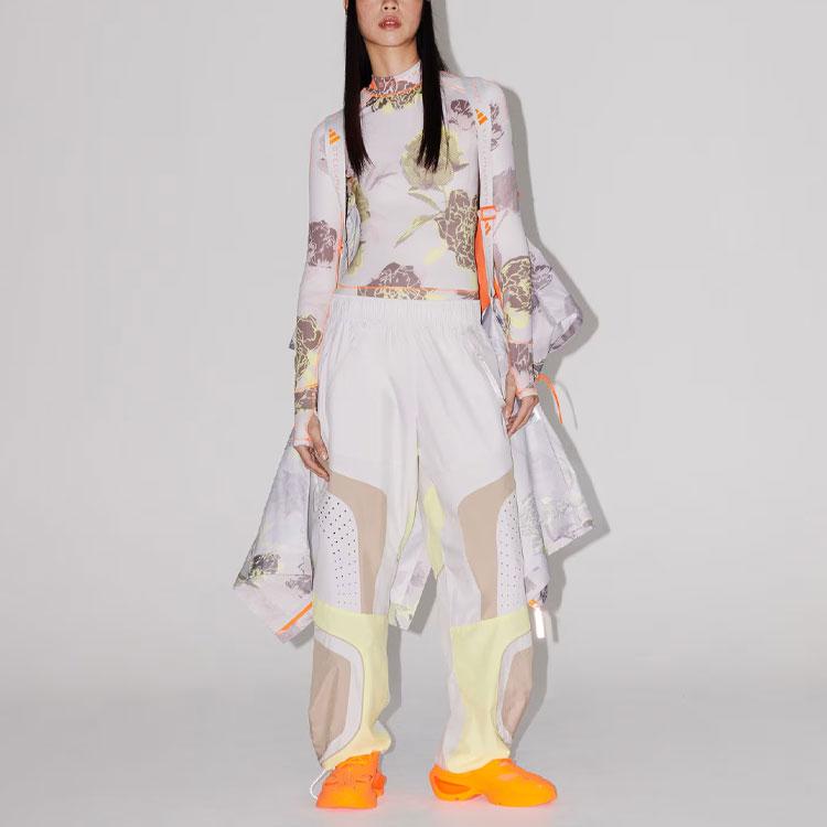 Adidas x Stella McCartney Long Sleeve Cropped Tee With Floral Print Women Tops Mica-Pink IN3634