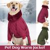 Dog Winter Warm Jacket High Collar Pet Jacket Small Medium Large Dogs Golden Retriever Waterproof Padded Warm Pet Coat Outfits