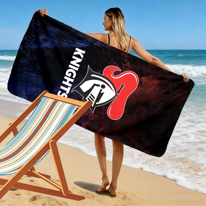 Newcastle Knights Print Strandtuch, Großes Weiches Schnelltrocknendes Handtuch für Strand Camping Schwimmen