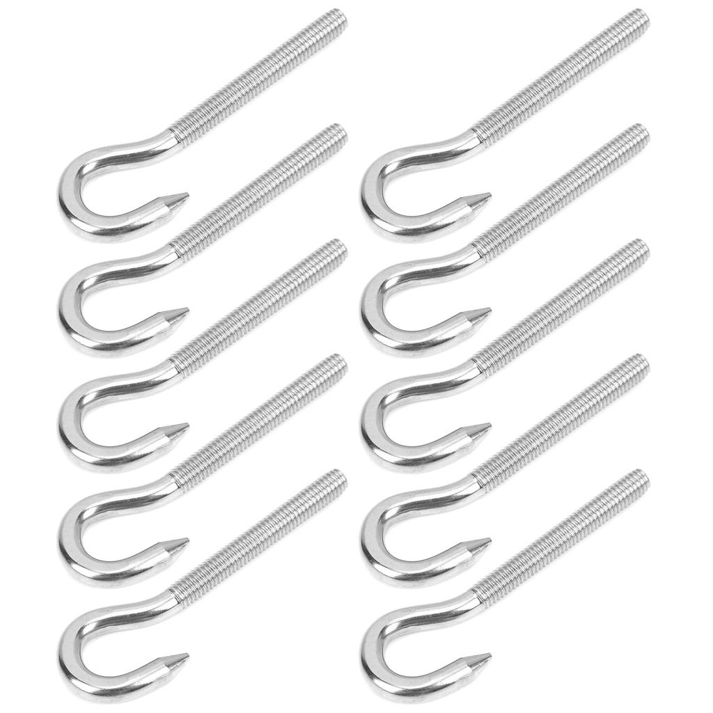 10pcs Screw Hook Stainless Steel High Hardness Cup Hanger for Chemical Industry Mechanical EquipmentM5
