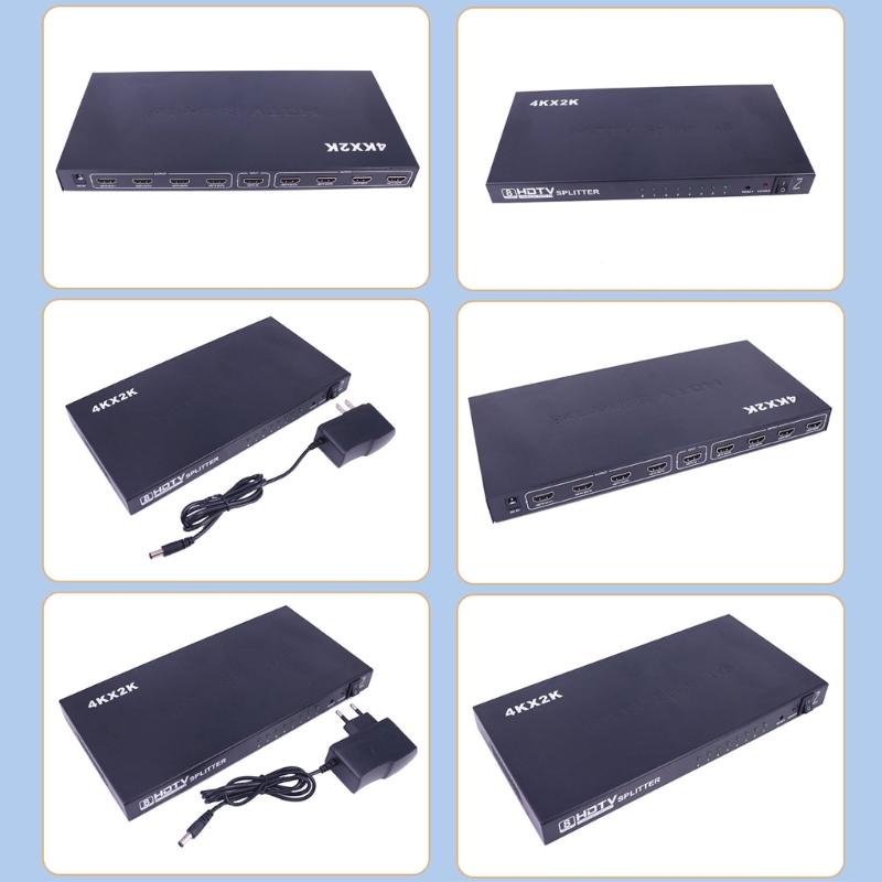 1x8 HDTV Distribution Amplifier With 4K60Hz Resolution Output Intelligent Switching For Gaming Consoles And PC