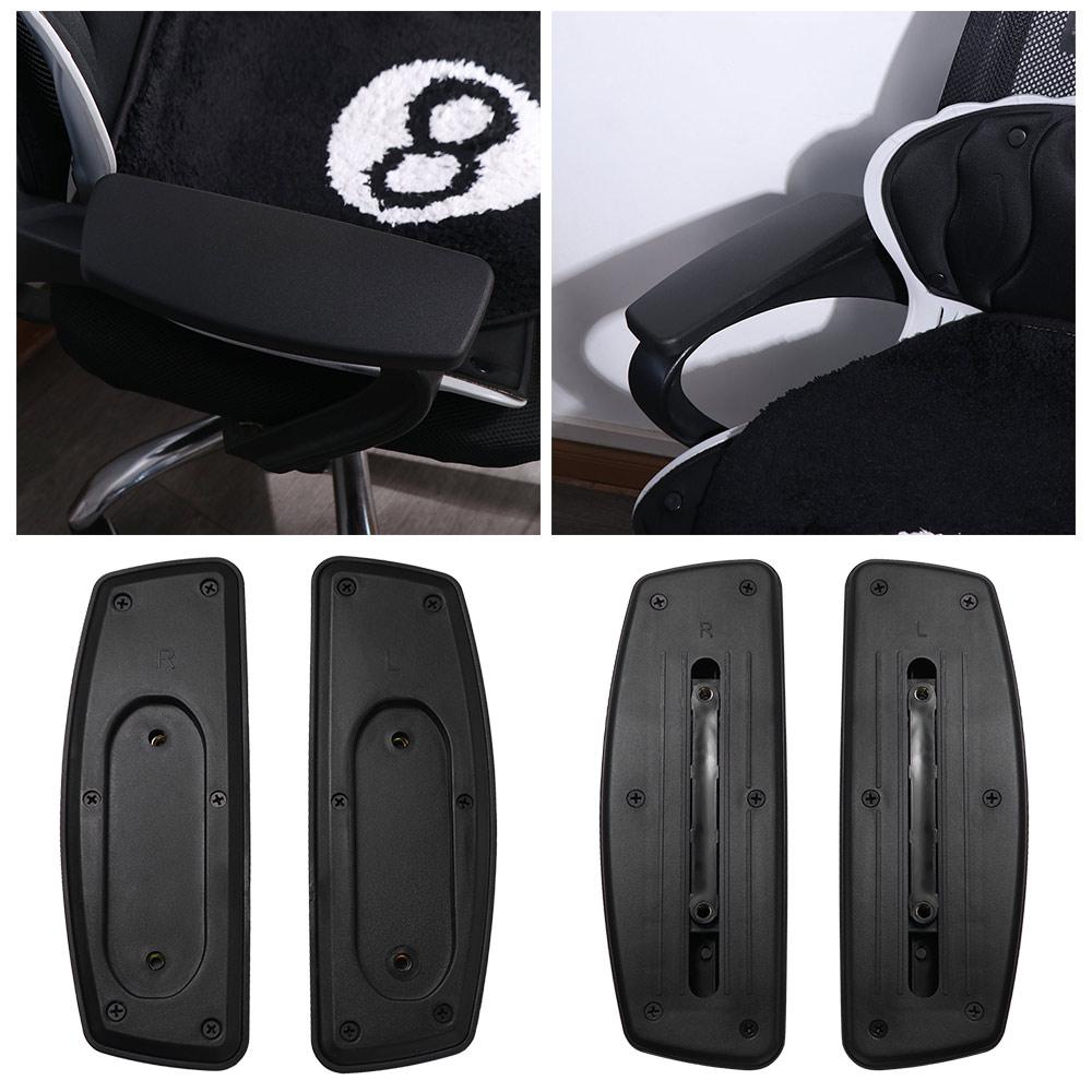 1Pair Fixed/Sliding Mount Desk Chair Arm Pads Gaming Chair Armrest for Single Person Chair