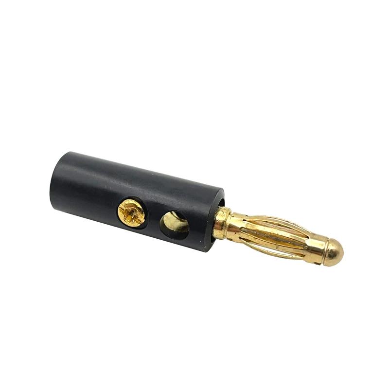 50PCS 4mm Banana Plug Gold Plated -For Speaker Wire Red Black Audio Speaker Cable Wiring Post Banana Connector