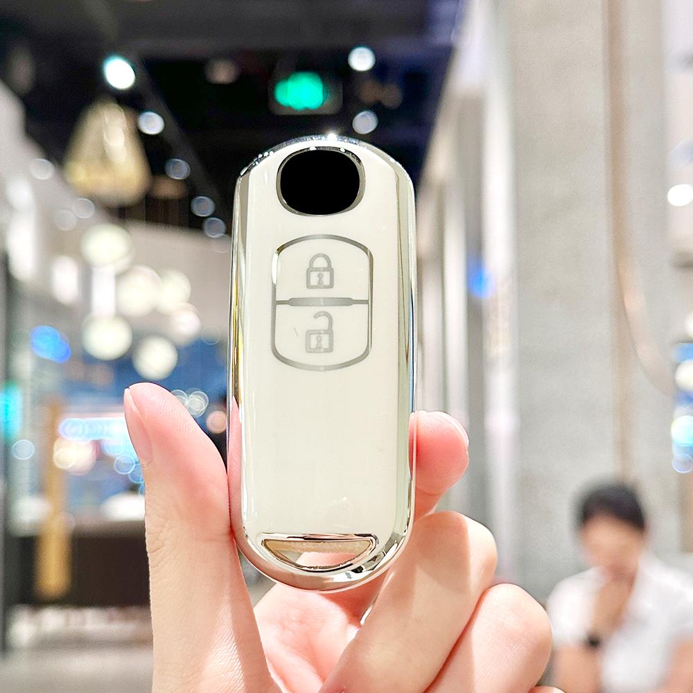 2 Buttons Auto Shell Fob Keyless TPU Car Key Case Cover For Mazda 2 3 6 Demio Atenza Axela CX-5 CX5 CX-3 CX7 CX-9 3 4 CX30