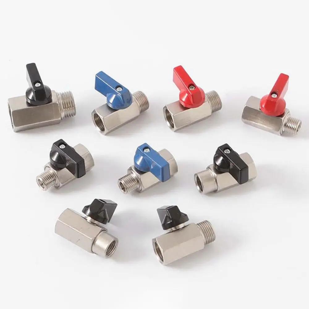 1 Stück BSP Außengewinde auf Innengewinde Kugelhahn 1/8" 1/4" 3/8" 1/2" Gewinde Kohlenstoffstahl Kompressorventile Wasser Gas Öl Mini