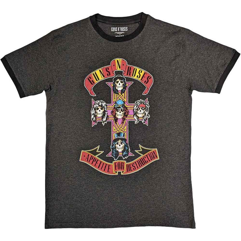 Guns N Roses Appetite for Destruction T-Shirt Grey New L