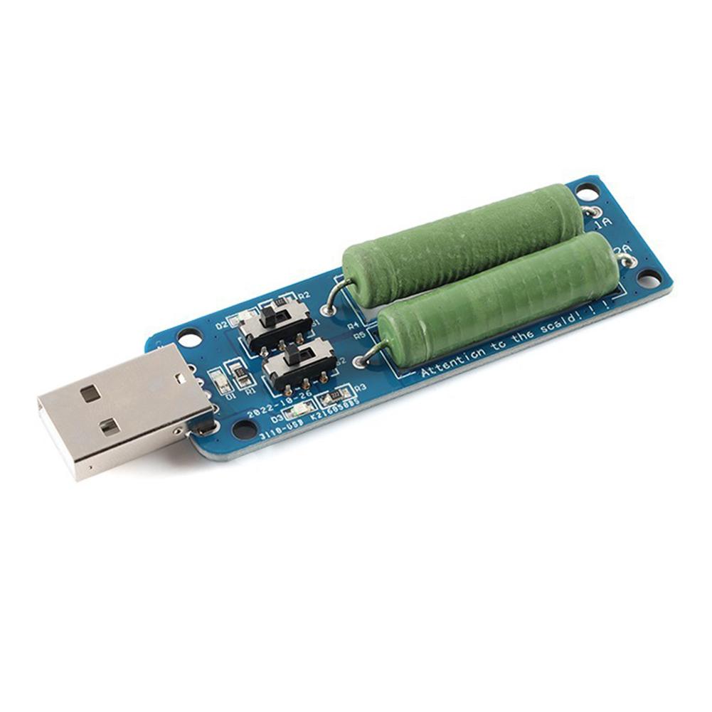 1PCS USB Electronic Load Plastic USB Port Load Resistor Digital Current Voltage Meter Tester 3A/2A/1A With Switch Power Tool