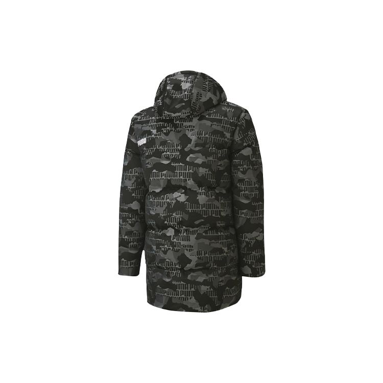 Puma Kapuzen-Daunenjacke mit Camouflage-Print für Herren Oberbekleidung Schwarz-Camo 585502-02