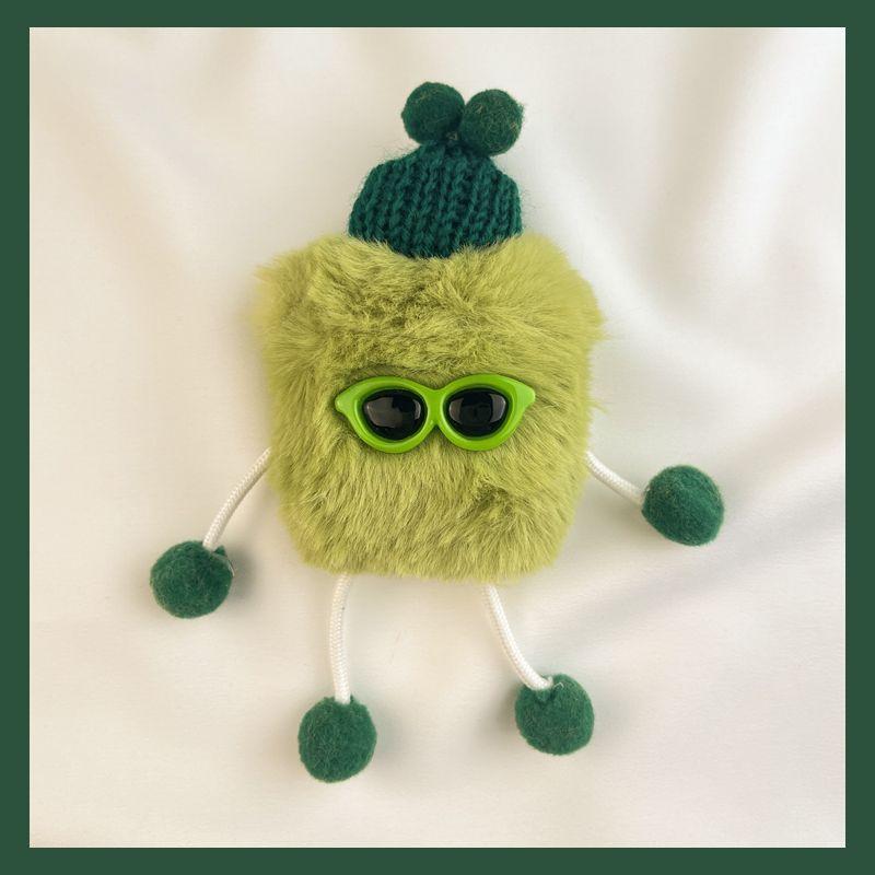

Case Airpod3 Wireless Bluetooth Aipods2 Earphone Case 1 Generation Third Generation Pro for Apple 4 4 Generation Second Generation Airpodpro5 AirPods 4 Stuffed green hat little man]