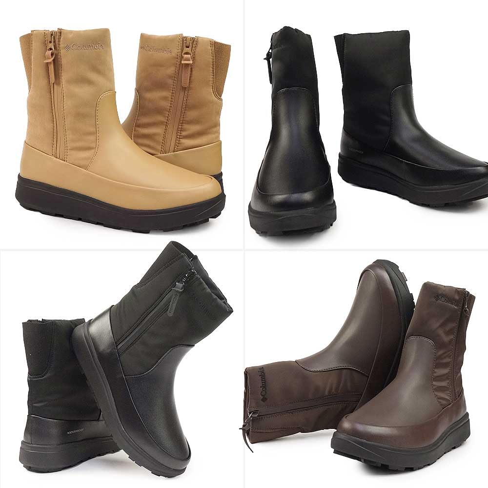 Columbia Sapland Three Diva Snow Side Size Women's Boots, Zip, Waterproof, Omni-Heat Infinity, YL8933-010, Black/010, 24.0cm