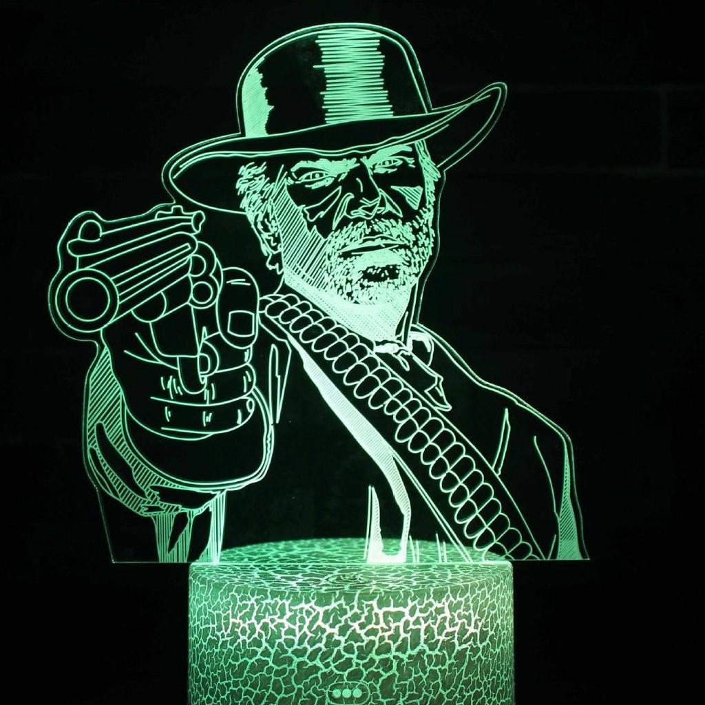 Creative 3d Colorful Touch Led Night Light For Wild West Game Series Perfect Gift