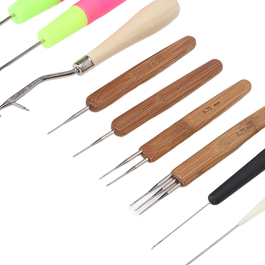 Alloy DIY Dreadlocks Crochet Hook Comfortable Handle Wide Application Crochet Needle
