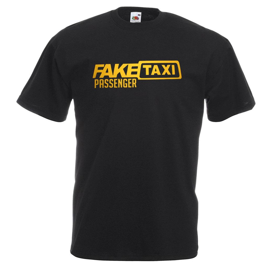 Adults Fake Taxi Passenger Parody Funny Adult Humour Unisex Black TShirt