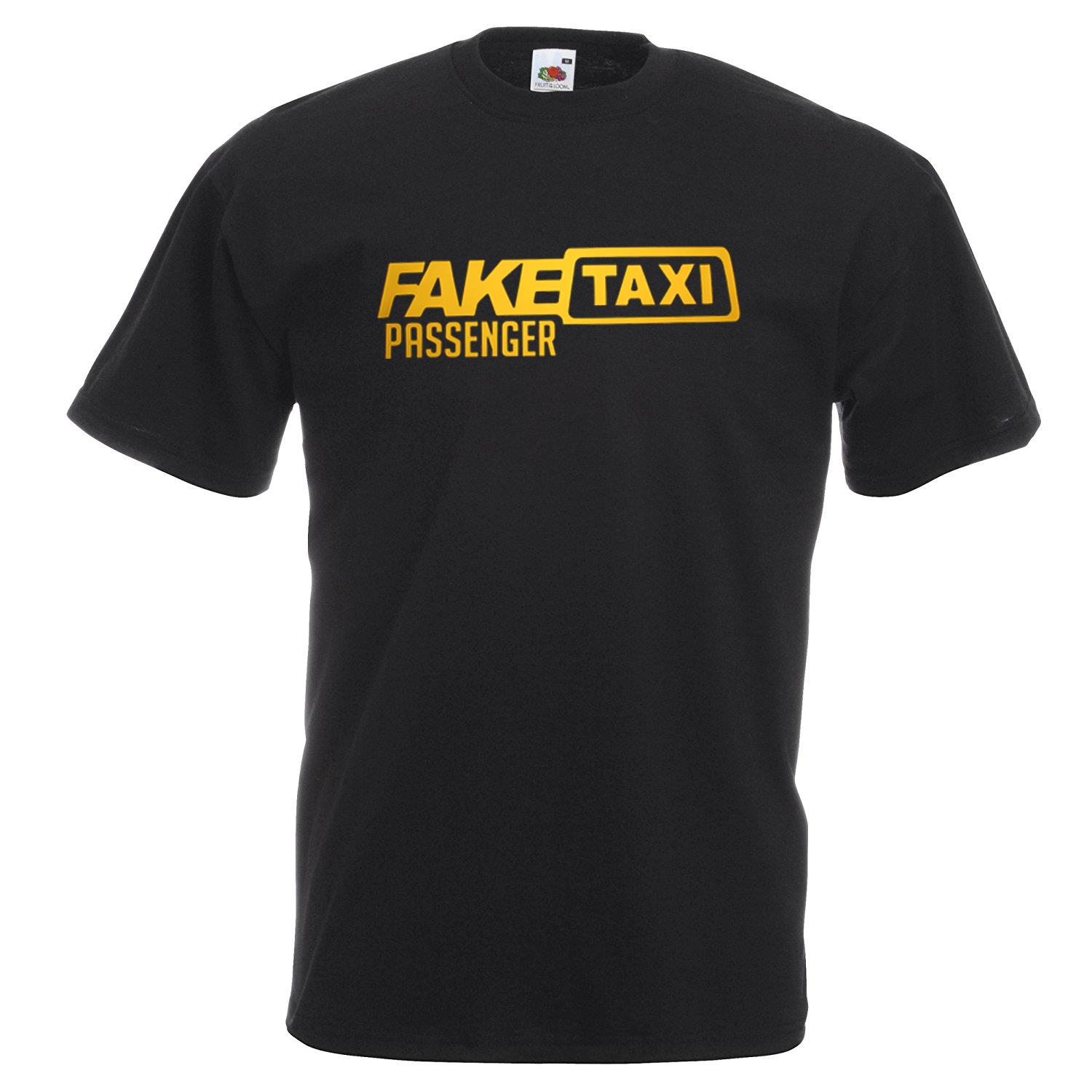Adults Fake Taxi Passenger Parody Funny Adult Humour Unisex Black TShirt 2XL