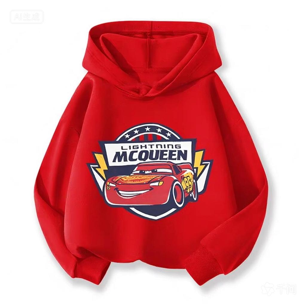 Car Movie Kids Hoodies Kawaii Cartoon Character Printed Tops Boys Winter Casual Sports Long Sleeves Autumn Children Clothing