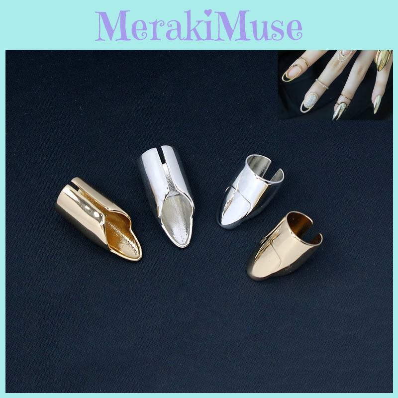 Trendy Metal Nail Cover Ring Set Fashionable Armor Ring Set For Women