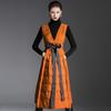 Duck Down Long Dress Autumn and Winter Down Long Dress Light and Warm Waist Pendulum Sleeveless Down Jacket Women