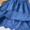 Summer Girls' Outfit New Style Lace Embroidered Tank Top And Lace Wide-Leg Pants Two-Piece Set