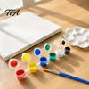 Non-Toxic Paint 1 Set 12 Colors Mini Acrylic Paints with Brushes And Palette, 2ml Per Cup, Kids & Adults Craft Paint, Strips for DIY Crafts,