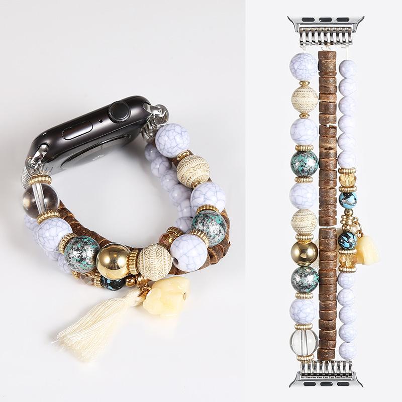 

Богемський ремінець для Apple Watch Band 41mm 40mm 38mm 44mm 45mm 49mm 42mm Jewelry Resin Bracelet iwatch Ultra Series 7 6 5 4 3 Se 8 For 49mm-45mm-44mm-42mm