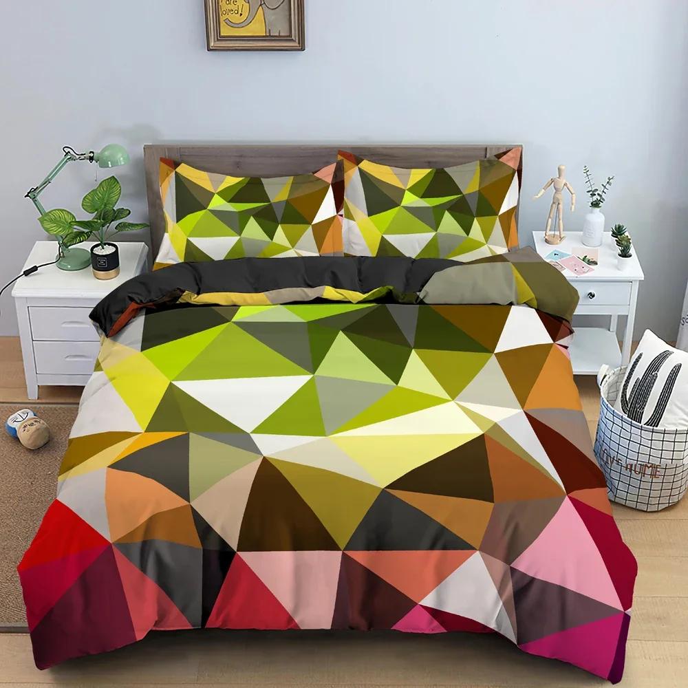 

Красочная Геометрия Удобный Пуховый Пододеяльник Наволочка Постельный Набор Детская Спальня Декорация Домашний Текстиль 70x133cm 2pcs