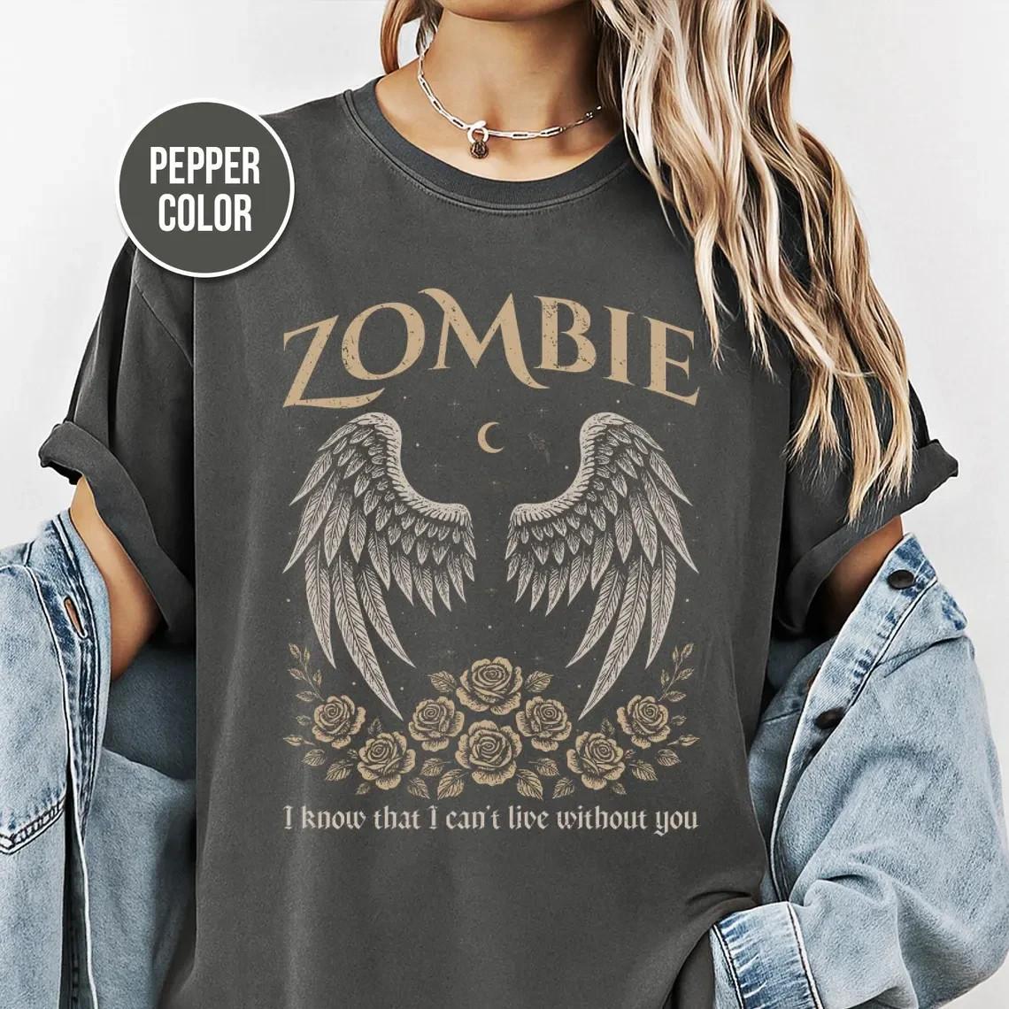 Zombie Shirt Vintage Gothic Tee Comfort Colors Unisex Garment-Dyed T-shirt M