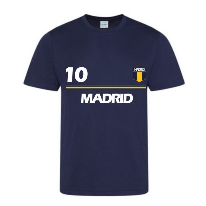 Maillot Foot Enfant - Style Madrid - Bleu Marine - Taille 3 au 14 ans - - Bleu