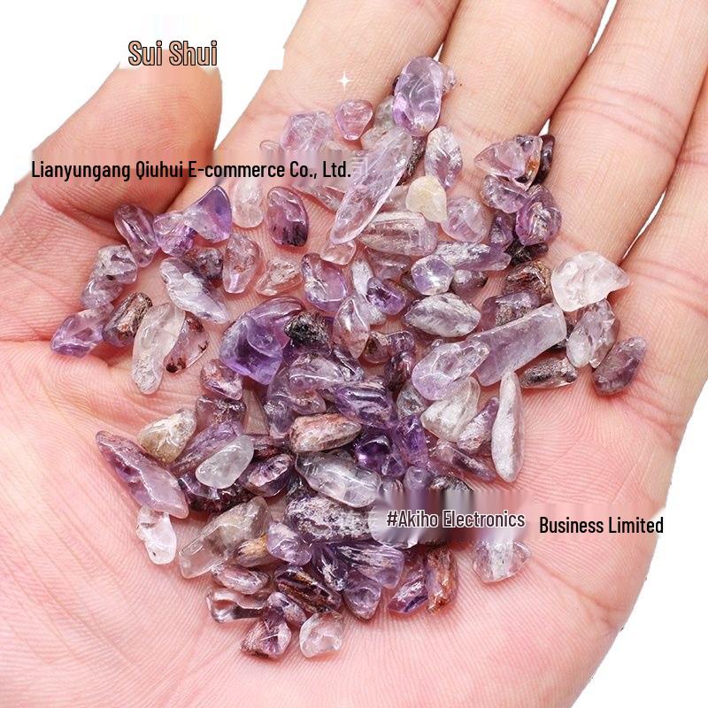 Fialový fantomový křišťál demagnetizační štěrk pro akvária a květináče