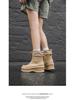 Women's Waterproof Thick-Soled Drawstring Rain Boots - Short, Height-Boosting Rubber Shoes for Outdoor and Kitchen Use