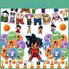 Ball Theme Birthday Party Decoration Sun Wukong Anime Spiral Cake Insert Pull Flag Aluminum Foil Balloon