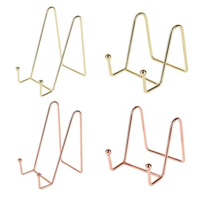 Železný umělecký stojan Exkluzivní knihovna Stojan na nádobí Stojan na talíře a misky Rám na obrázky Stojan na fotoknihu Podstavec Držák Domácí dekorace