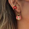 Jiedin European and American insect necklace titanium steel ring non-fading earrings niche earrings autumn and winter bracelet jewelry