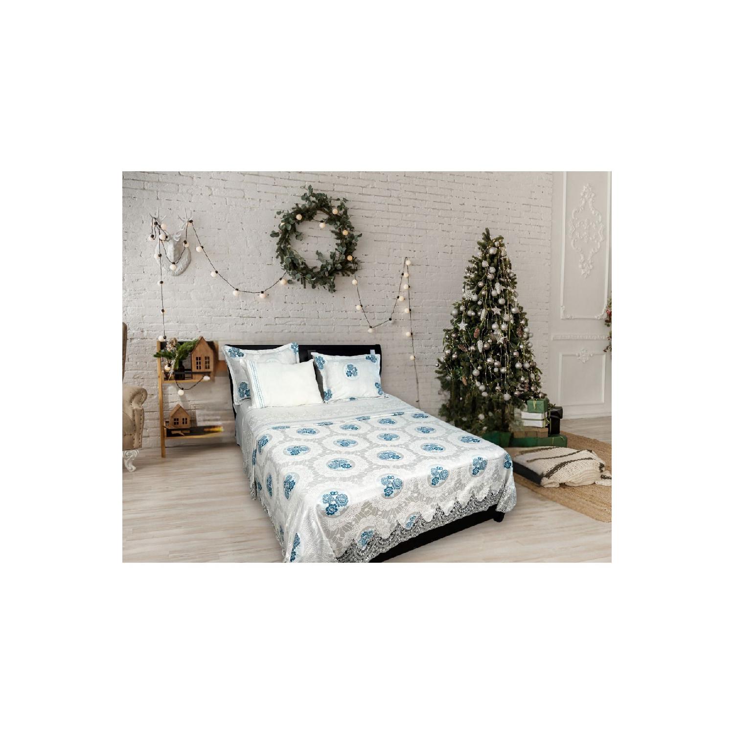 

Rose Pattern Blue Double Pike Set Modern Design And Meeting Of Quality синій