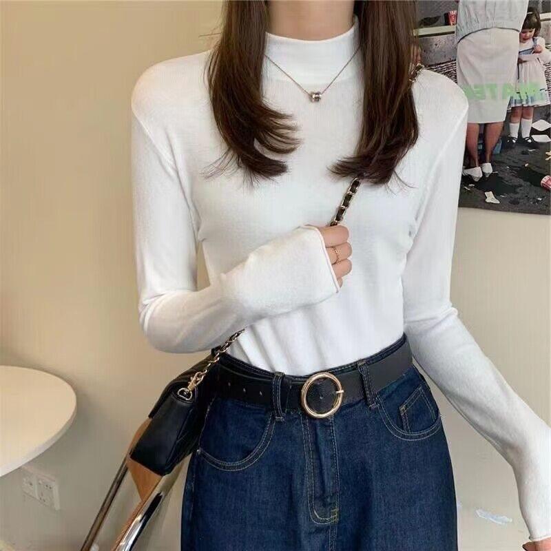 Damen Gestreifter Strickcardigan mit Stehkragen - Frühling/Sommer Weicher Lässiger Pullover Top