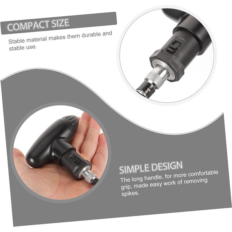 1PC Golf Ratcheting Spike Wrench Black Remover Wrench Tool Durable Firm Adjusting The Golf Shoe Tool Golf Accessories Supplies