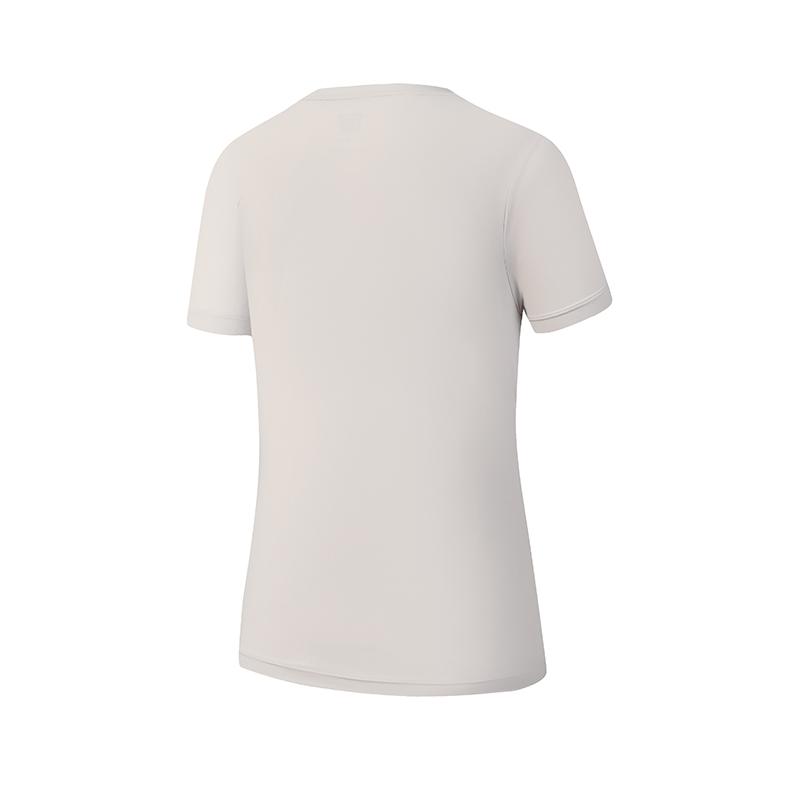 FILA Fitness Classic Minimalist Basic Solid Color Breathable Short Sleeve T-Shirt Women tops Cloud-Gray A51W621104FGY