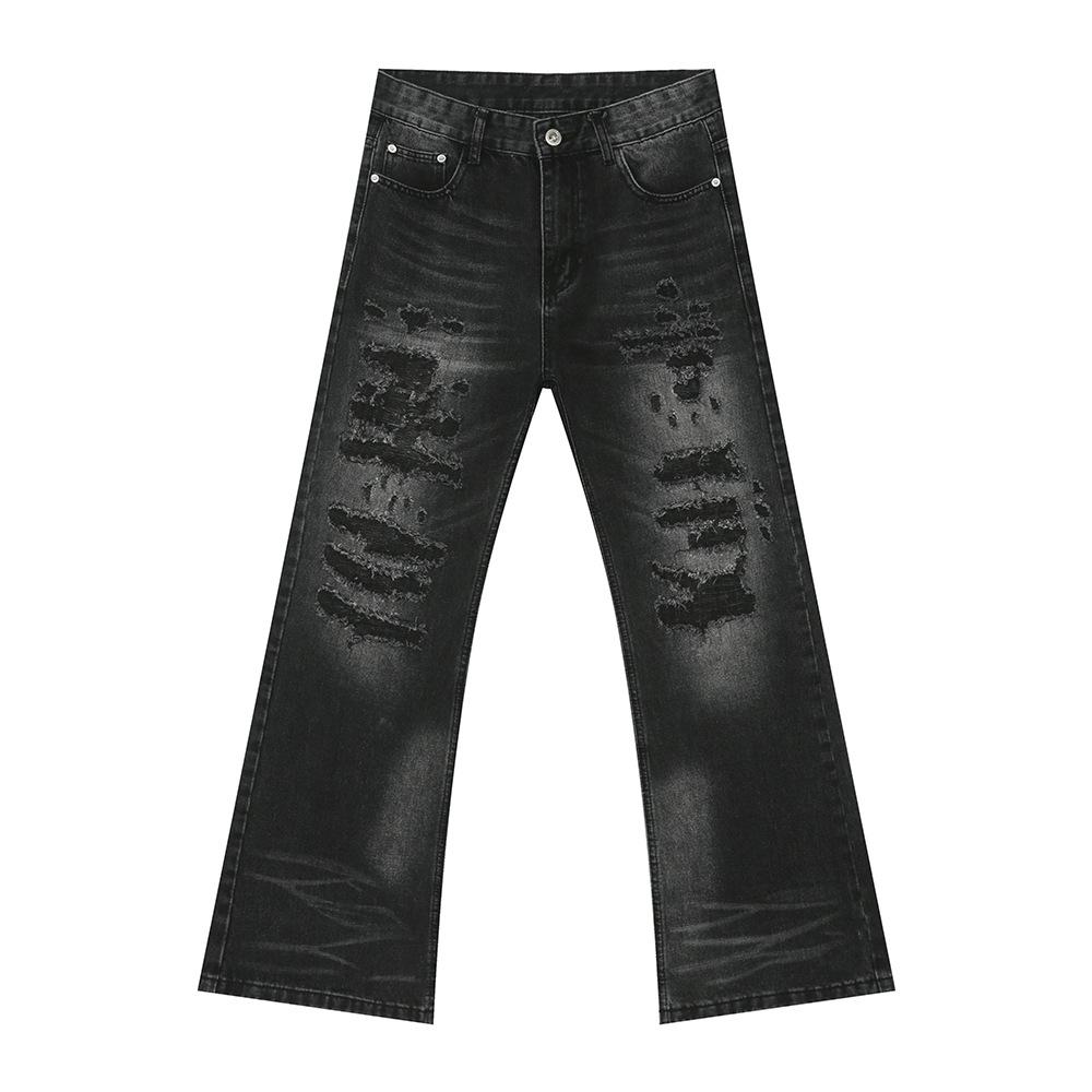 Men's clothing | Autumn new products, niche worn patches, retro old and slightly washed jeans
