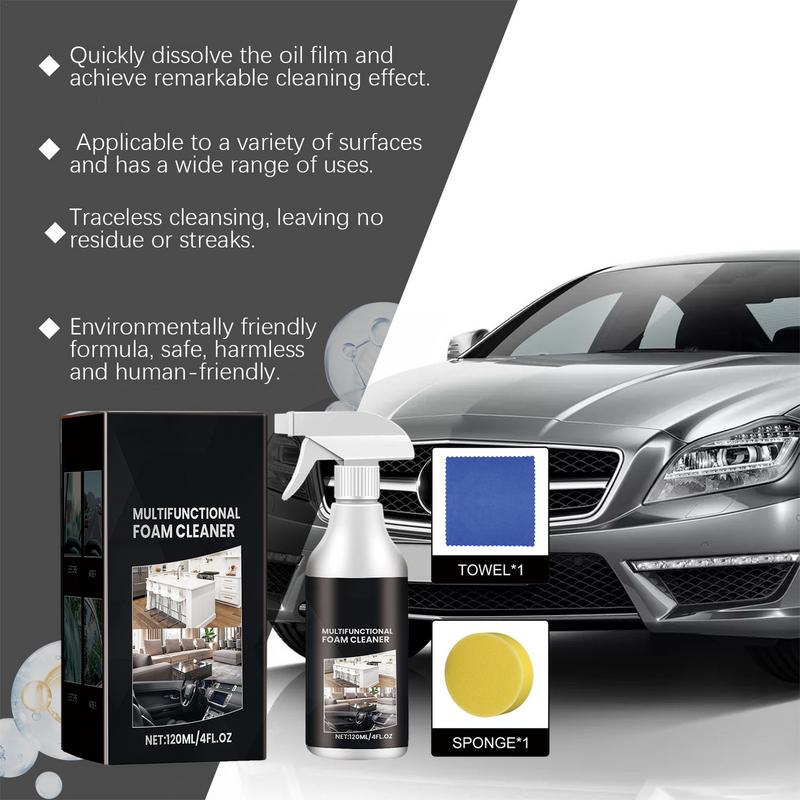Čistič automobilového skla 120ml Sprej na čištění skla Čistič čelního skla Čisticí prostředky pro automobily Sada na efektivní mytí aut bez šmouh