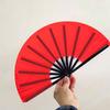 Chinese Folding Fan Solid Colour Comfortable Grip Smooth Opening Closing Tai Chi Fan Elegant Classical Dance Accessory